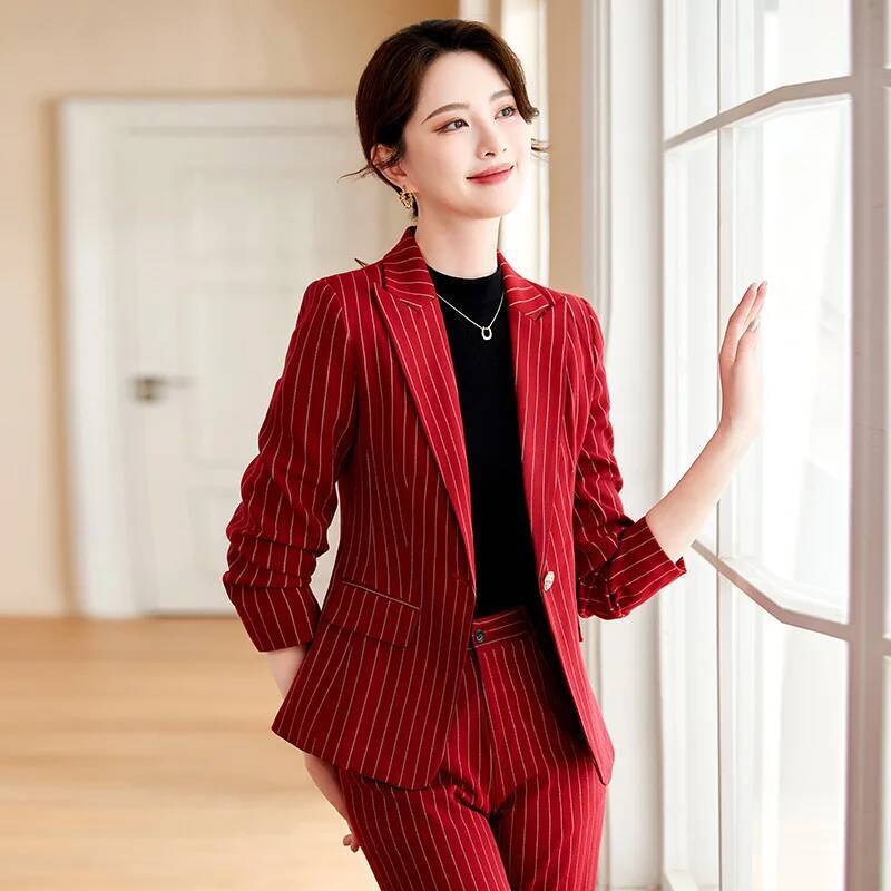 Women Formal Wear For Interview - Plus Size Formal Pantsuits Professional Women