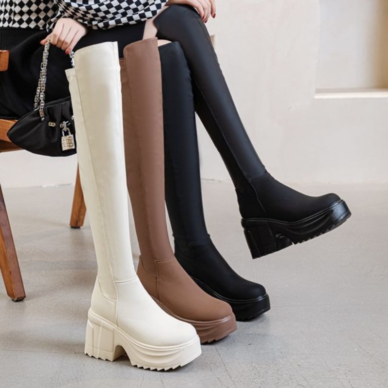 Womens Knee High Thick Sole Wi - огляд і ціна Women Formal Wear Black