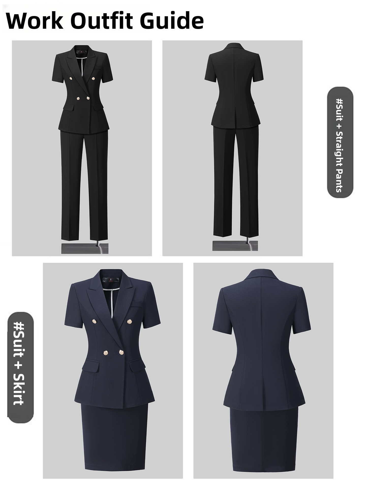 Black Professional Suit Set fo - огляд і ціна Women Formal Wear For Interview
