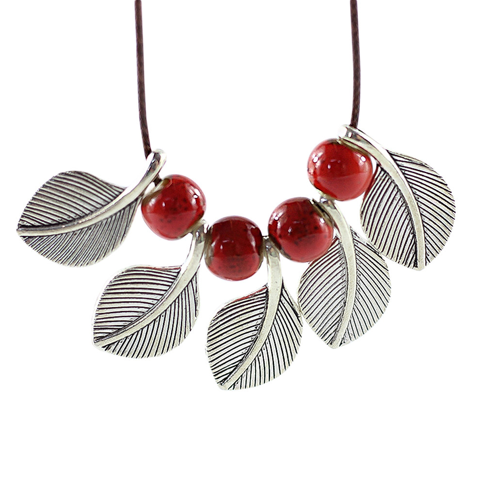 Ceramic Floral Leaves Necklace - огляд і ціна Unique Women'S Formal Wear