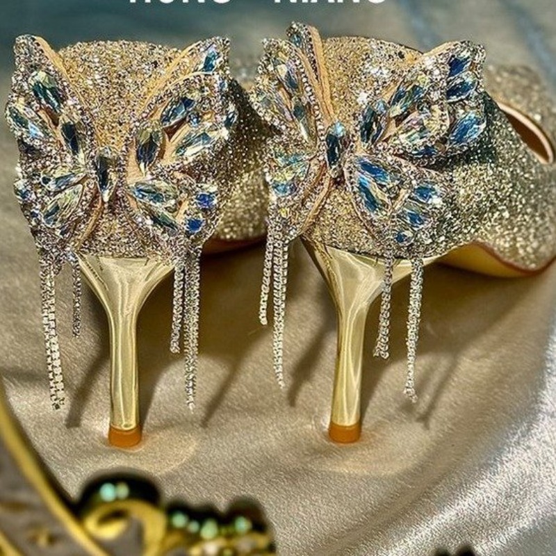 Rhinestone Bow Stiletto Single - огляд і ціна Women Formal Wear For Wedding