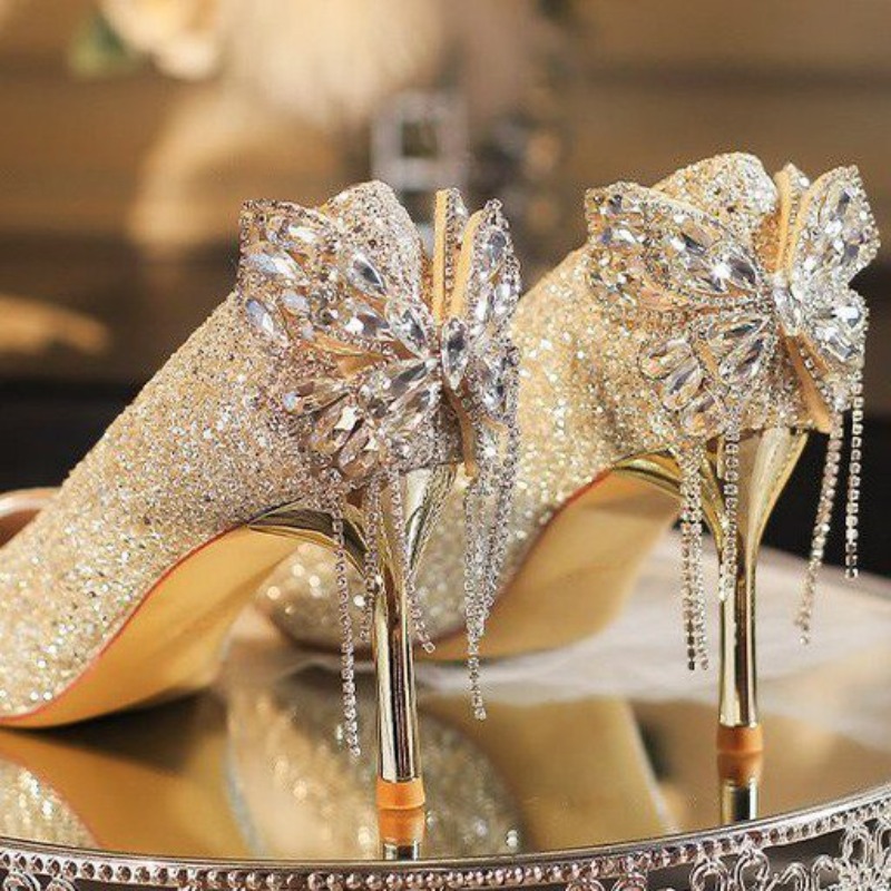 Rhinestone Bow Stiletto Single - огляд і ціна Women Formal Wear For Wedding