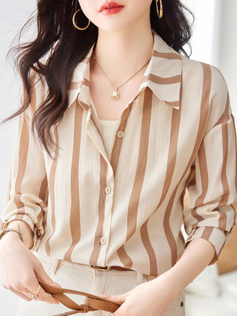 Apricot Striped Long Sleeved S - огляд і ціна High End Women'S Formal Wear