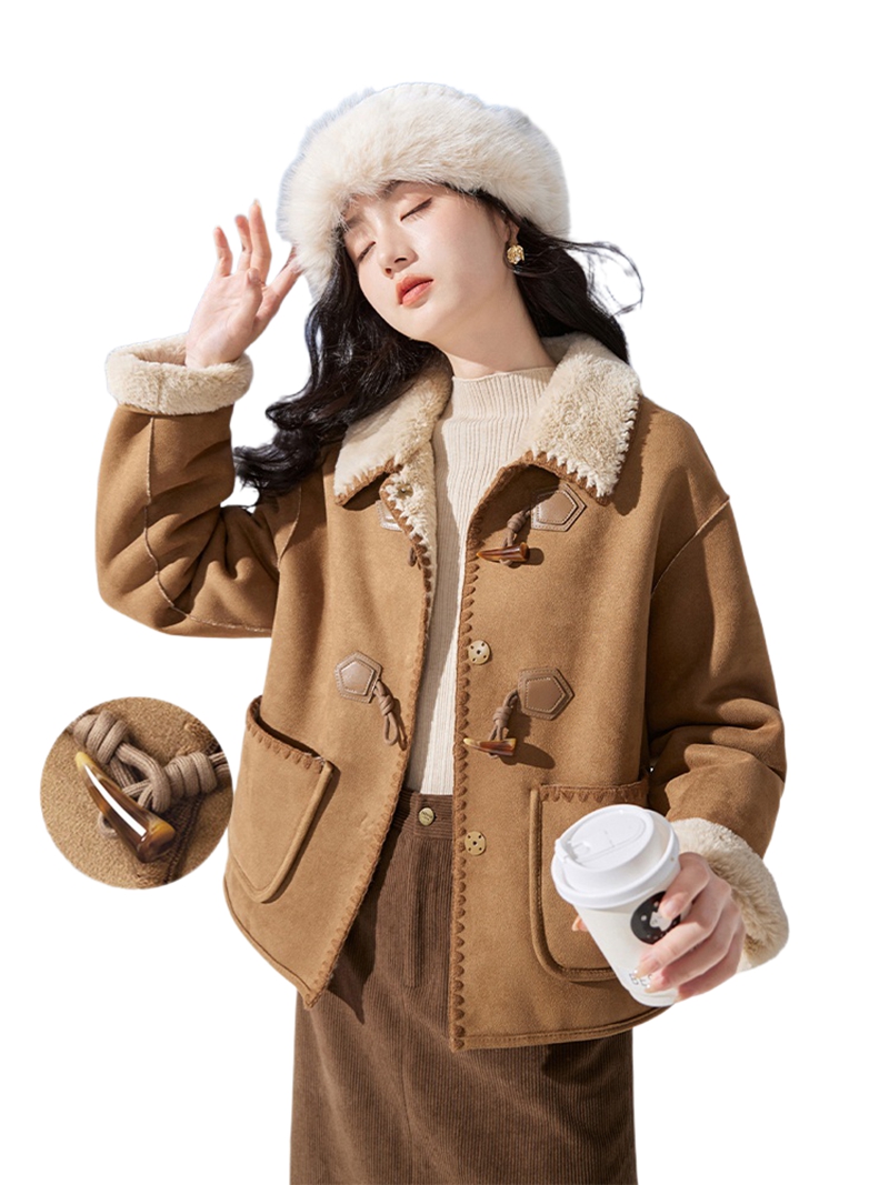 Suede short coat for women's w - огляд і ціна Women'S Formal Wear Petite